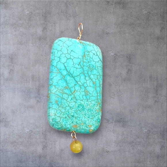 Large vintage turquoise pendant - Picture 5 of 5